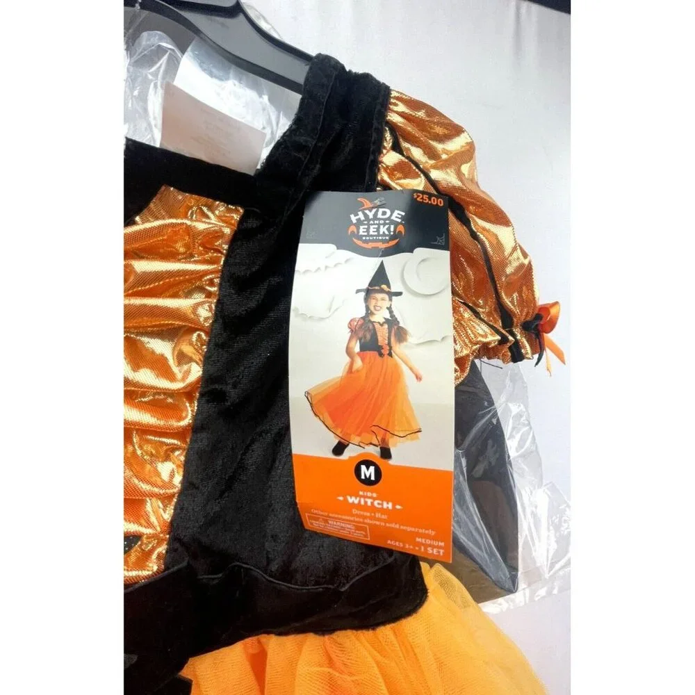 HYDE & EEK Fancy Witch Halloween Kids Costume Size M(8)